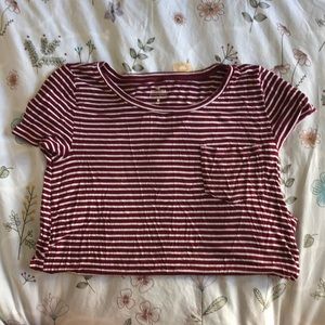 Soft and stretchy Hollister striped tee